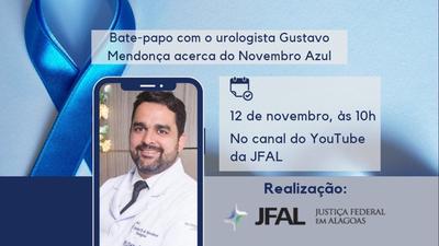 Imagem: Novembro Azul será tema de live nesta sexta no canal da JFAL no YouTube