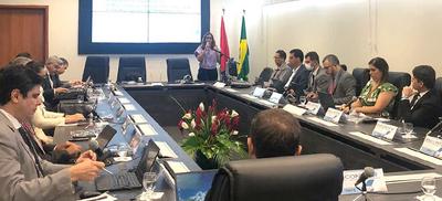 Representantes do TRFMED fizeram apresentação a magistrados Imagem: Representantes do TRFMED fizeram apresentação a magistrados